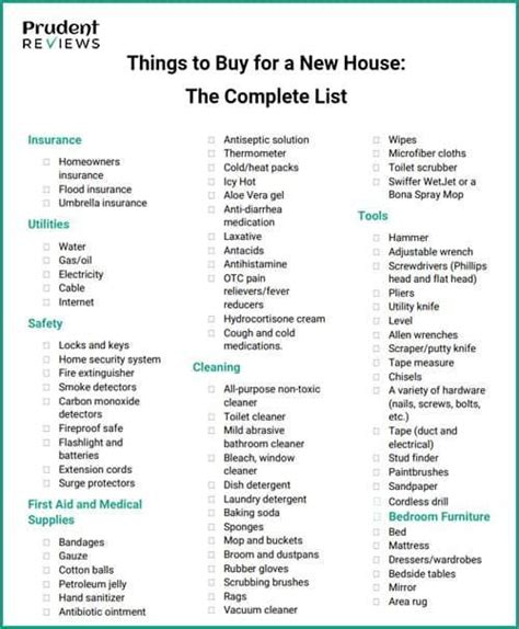 Things to Buy for a New House (The Complete Checklist) | New home ...