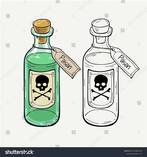 Bottle Poison Cartoon Illustration Stock Vector (Royalty Free ...