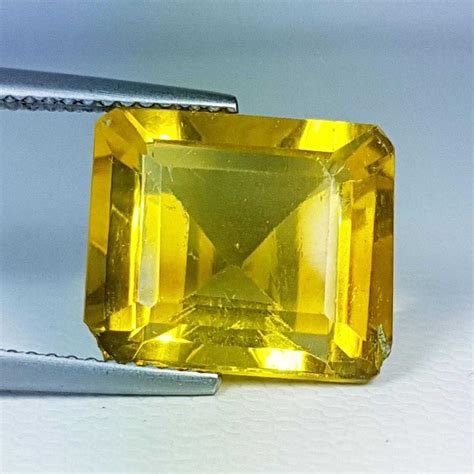 9.65 ct Top Luster Gem Emerald Cut Natural Fluorite