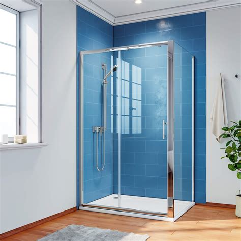 Buy ELEGANT 1500 x 700 mm Sliding Shower Enclosure 6mm Safety Glass ...