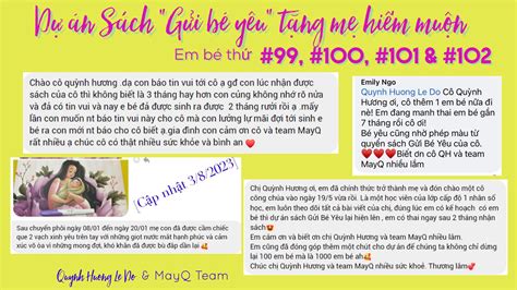 GỬI BÉ YÊU: EM BÉ THỨ #99, #100, #101 VÀ #102 - QUYNH HUONG LE DO ...