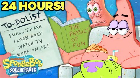 24 Hours inside Patrick's House! 🏚 | SpongeBob - YouTube