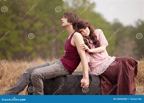 Romantic Young Couple Holding Hands Royalty Free Stock Photos - Image ...