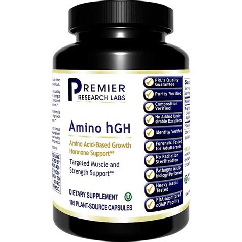 Amino hGH Growth Hormone Support, Premier Research Labs