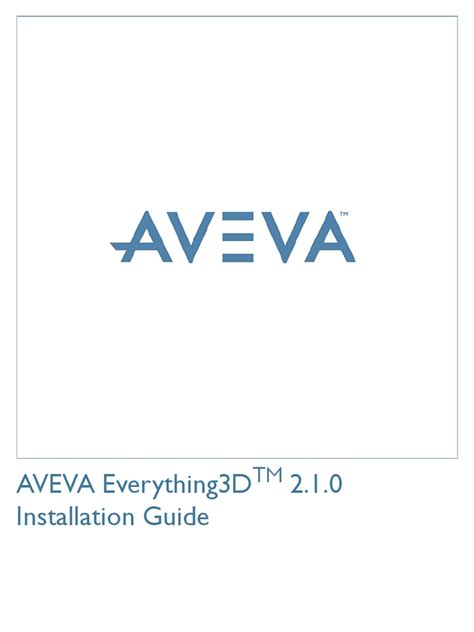 Aveva Everything 3 D Installation Guide | PDF | Microsoft Windows | Areas Of Computer Science