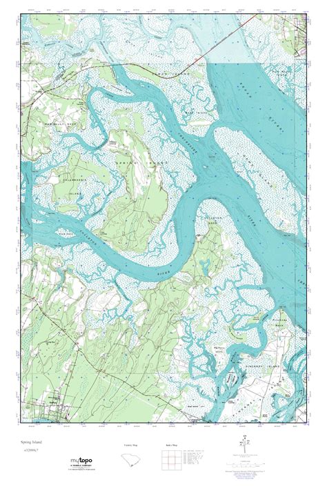 MyTopo Spring Island, South Carolina USGS Quad Topo Map