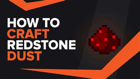 How To Make Redstone Dust In Minecraft