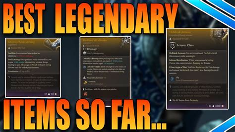 BEST LEGENDARY Items We've Found In Baldur's Gate 3 So Far - 22 AC ...