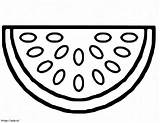 Watermelon Drawing coloring Page sketch template