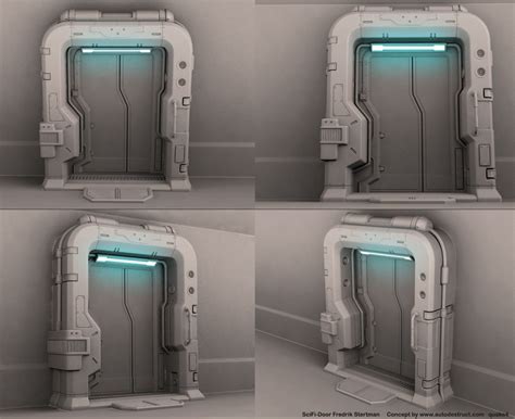 Sci-fi door based on Q4 concept | Sci fi door, Futuristic interior, Spaceship interior