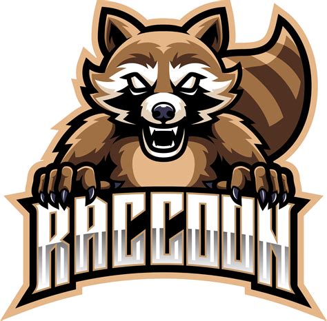 Raccoon esport mascot logo design By Visink | TheHungryJPEG