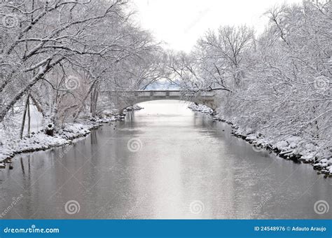 Winter in Madison, Wisconsin Stock Photo - Image of bridge, cold: 24548976