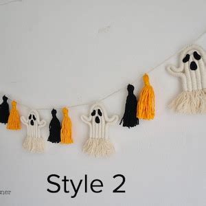 Halloween Decor, Macrame Halloween Decor, Scary Halloween, Halloween Garland, Halloween Dorm ...