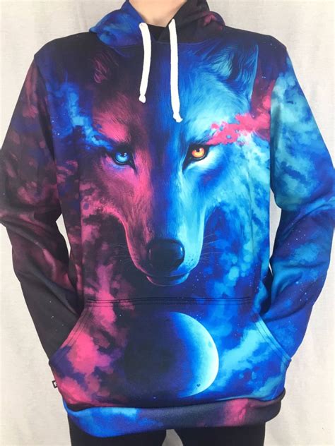 Galaxy Wolf Unisex Hoodie | Galaxy wolf, Unisex hoodies, Wolf design