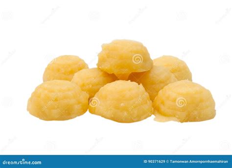 Closeup To Group of Thai Mung Bean Dessert/ Snack on White Background Stock Image - Image of ...