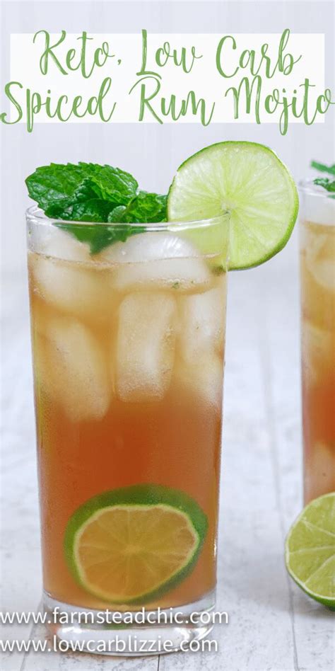 Low Carb, Keto Spiced Rum Mojito - Keto Cocktail | Recipe | Keto cocktails, Spiced rum, Low carb ...