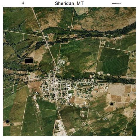 Aerial Photography Map of Sheridan, MT Montana