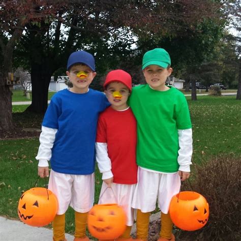 DIY Huey Dewey and Louie Costume | Disney halloween costumes, Trio ...