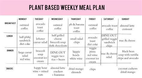 Plant Based Diet Meal Plan