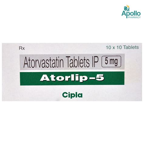 Atorlip-5 Tablet 10's Price, Uses, Side Effects, Composition - Apollo ...