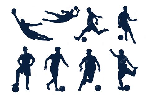 Soccer Player Clip Art Silhouette Download Vector Cli - vrogue.co