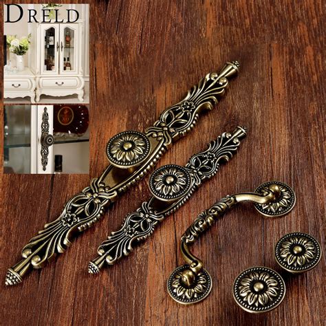 DRELD Antique Furniture Handle Vintage Cabinet Knobs and Handles Wardrobe Cupboard Drawer ...