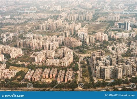 Delhi City District from Above, Aerial Photo, India Stock Image - Image ...