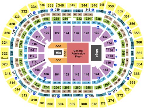 Pepsi Center Seating Chart Concert With Seat Numbers | Two Birds Home