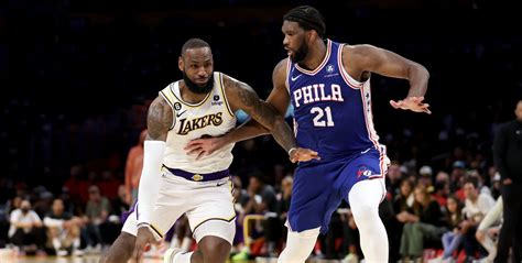 Philadelphia 76ers de Joel Embiid vs Los Angeles Lakers de LeBron James, por la temporada ...