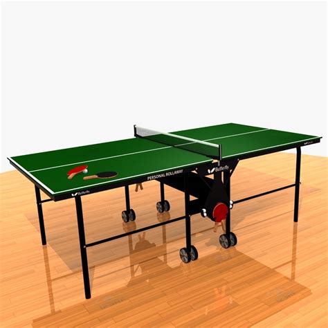 folding table tennis set 3d model