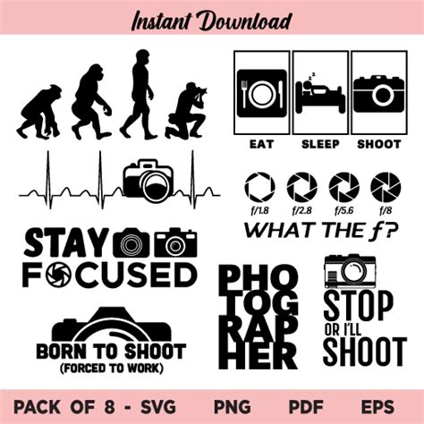 Photographer SVG Bundle, Funny Photographer SVG Bundle, Photography SVG Bundle, Camera ...