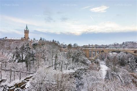 Luxembourg landmarks covered in snow – Stock Images Luxembourg