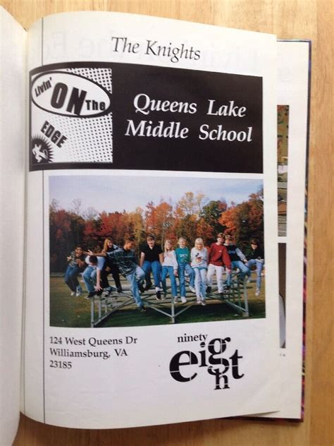 1998 QUEENS LAKE MIDDLE SCHOOL YEARBOOK, WILLIAMSBURG, VA | eBay