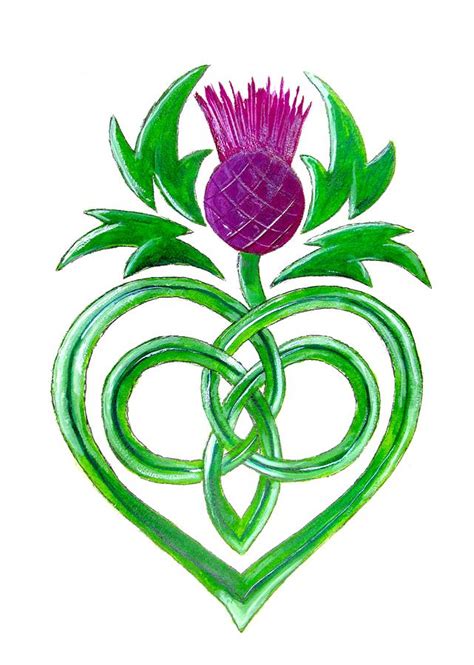 Celtic Thistle Painting by Carol Blackhurst - Fine Art America