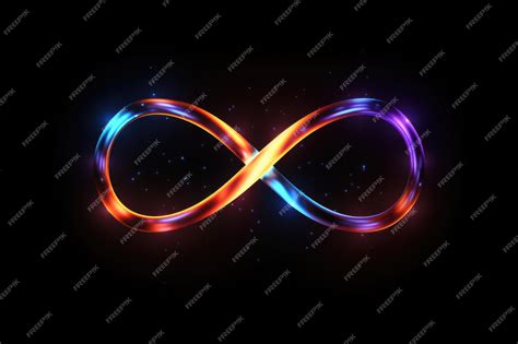 Premium AI Image | Infinity Symbol Black Background