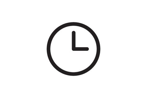 Black and White Clock Icon Graphic by Kanggraphic · Creative Fabrica