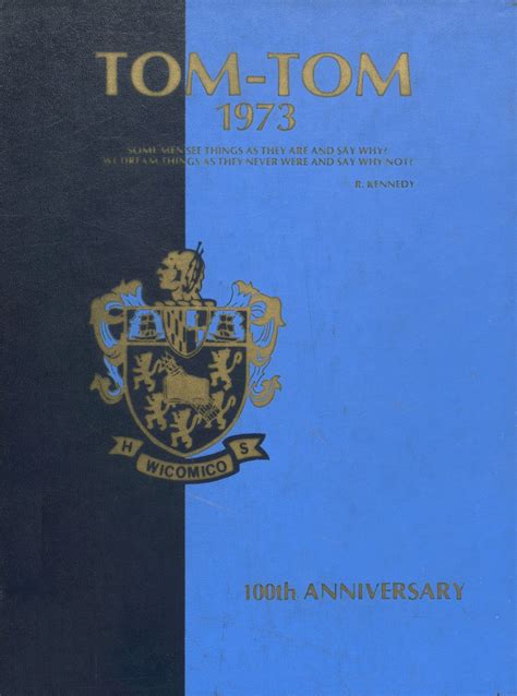 1973 yearbook from Wicomico High School from Salisbury, Maryland