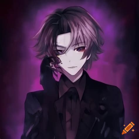 Photo of a mysterious and captivating anime boy vampire on Craiyon