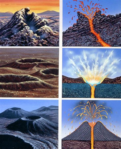 Diagram Of Volcanic Crater Types Photograph by David Hardy/science ...