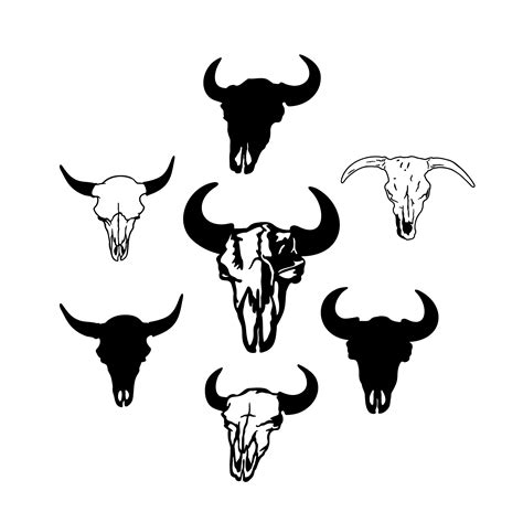 Cow Skull Graphics SVG Dxf EPS Png JPG Pdf Vector Art Clipart - Etsy