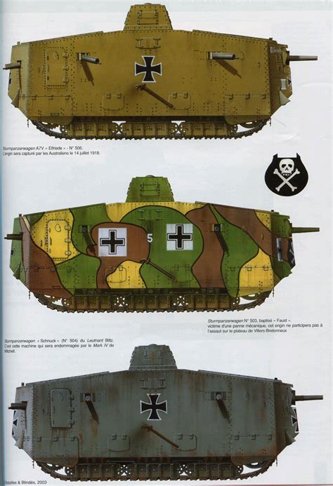 an army tank is shown in three different colors and sizes with skulls on the side