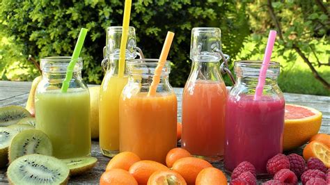 clear glass bottles, smoothies, juice, fruits, fruit, ripe, bio ...