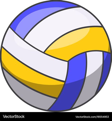 Volleyball ball icon cartoon style Royalty Free Vector Image