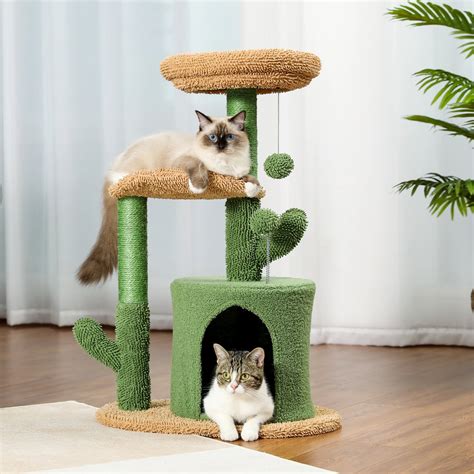 Cactus cat tree with house - SMART CAT TOYS