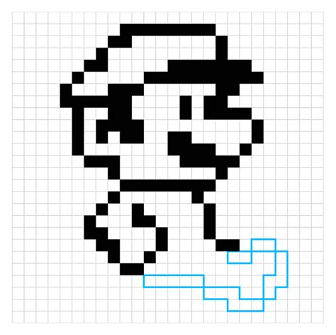 How to Draw Mario Pixel Art - Really Easy Drawing Tutorial