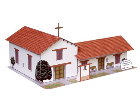 California Mission San Francisco de Solano - Sonoma, CA – Paper Models ...