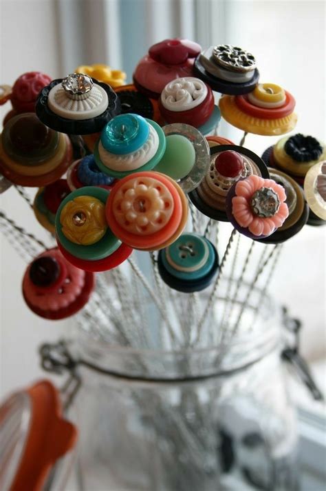 Pin by Curly & Nibs on Flowers, Handmade | Button flowers, Button ...