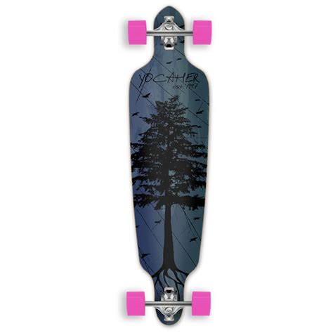 Drop Through Longboard Complete - In the Pines : Blue