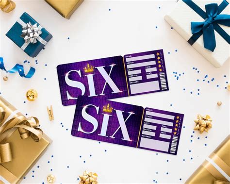 Printable Six Broadway Surprise Ticket Six Musical - Etsy UK