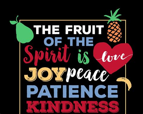 The fruit of the spirit poster Galatians 5:22-23 bible verse | Etsy